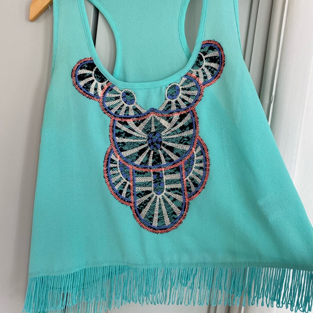 Cute crop top with fringe